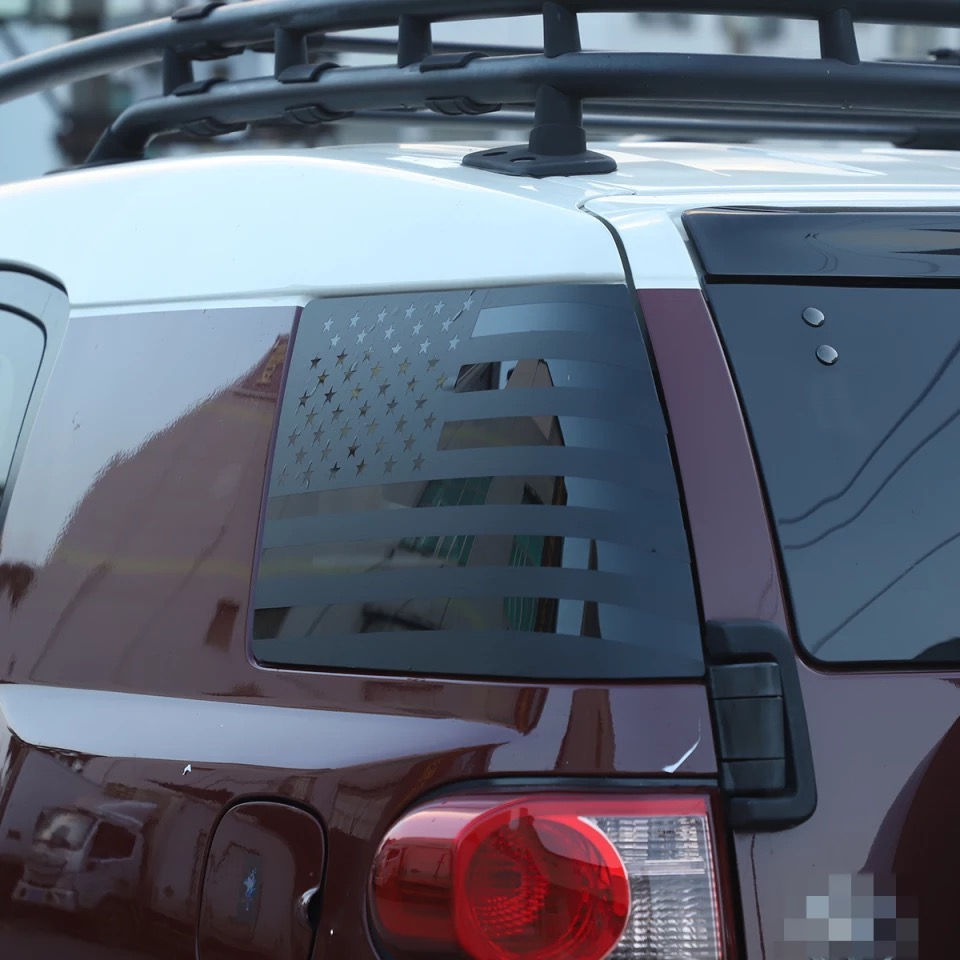 Thumbnail: Toyota FJ Cruiser 07-22 Rear Side USA Flag Stickers Car