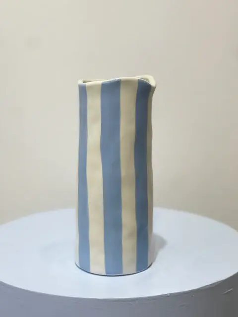 MEDIUM CORNFLOWER STRIPE VASE