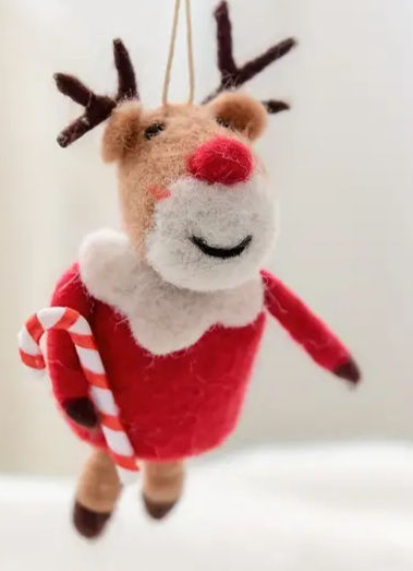 Thumbnail: Handcrafted Wool Felt Christmas Ornaments