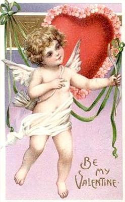 Cupid logo, love, flowers, Valentines Day