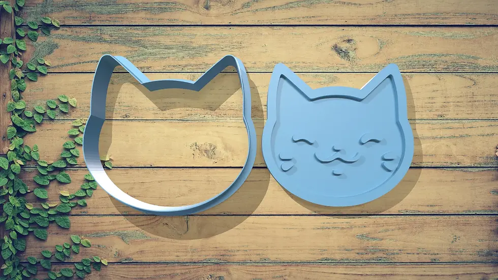 Küçük resim: 4'lü Sevimli Kediler Kurabiye Kalıbı