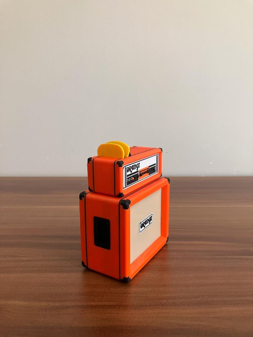 Küçük resim: Minyatür Orange Amfi ve Kabin Gitar Pena Tutucu