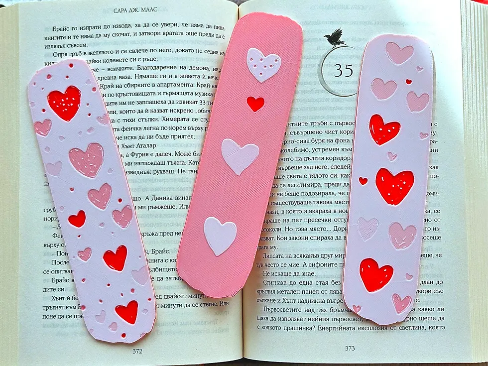 3'lü Aşk Kitap Ayracı