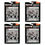 Thumbnail: TMNT - 40th Anniversary BW Comic book turtle figure 4 pack With Comic Book