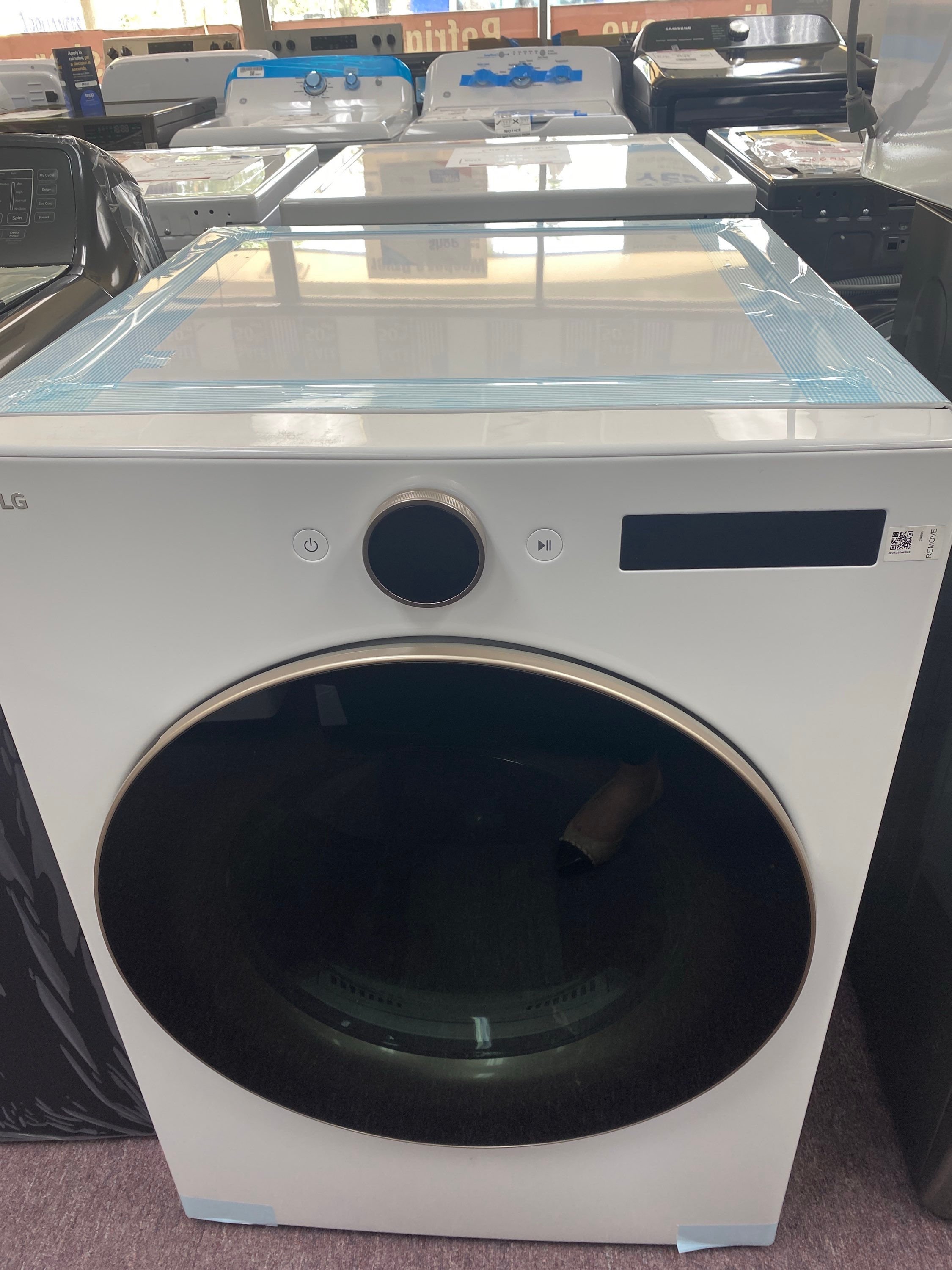 LG 7.4 cu. Ft. Stackable Smart Electric Dryer with TurboSteam and AI Sensor Dry