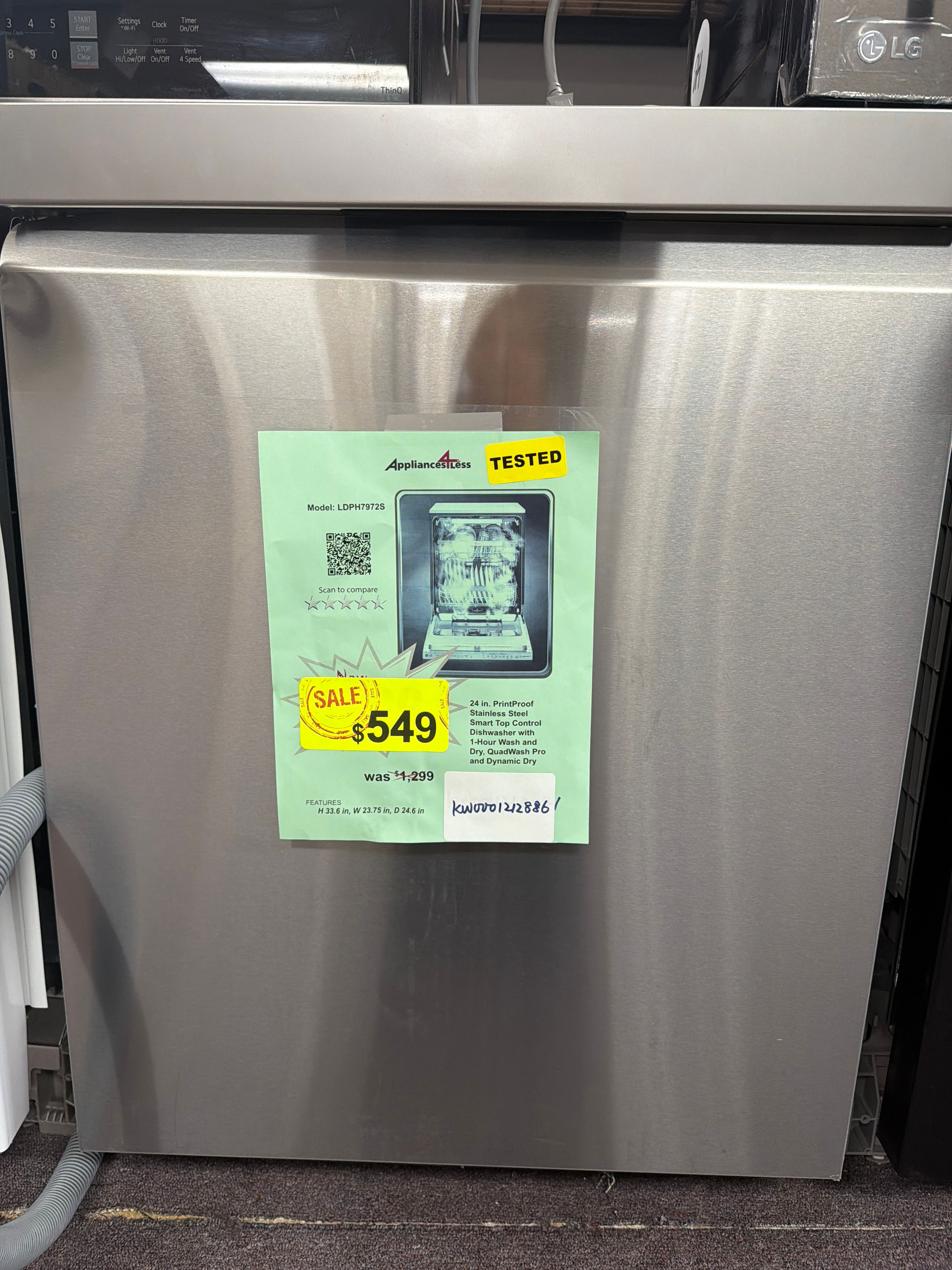 LG Stainless Steel Top Control Dishwasher