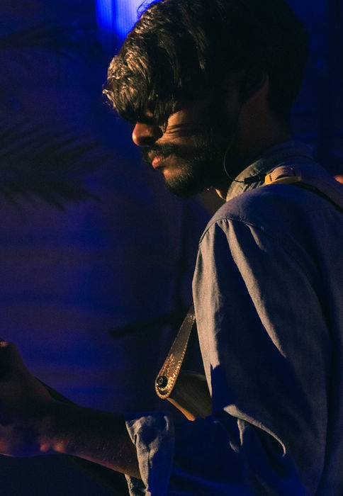 Vishal Varier of the Perfect Strangers performing live on stage