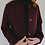 Thumbnail: Classic Collarless Coat Bordeaux - Cotton Market