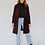 Thumbnail: Classic Collarless Coat Bordeaux - Cotton Market
