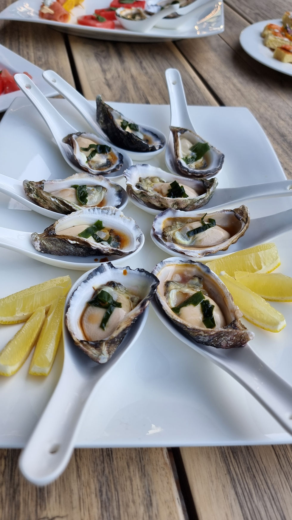 Oysters with Ponzu & Wake