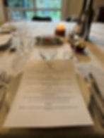 Menus are always printed out for your dinner, a little something to take home with you.