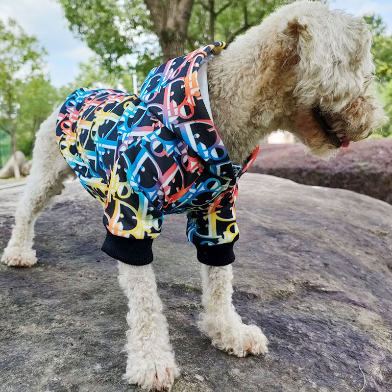 Thumbnail: Colorful Letter Print Pet Outfit Letter Pet Hoodie