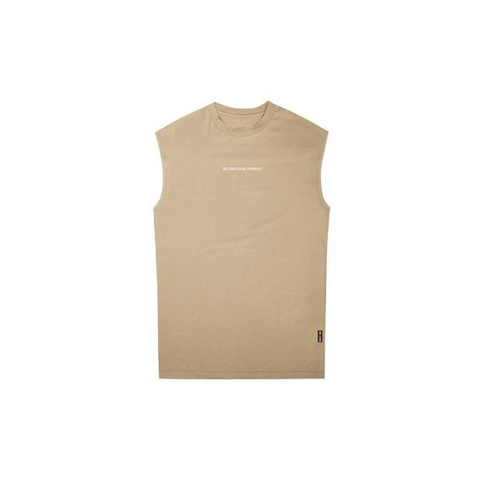 Thumbnail: Loose Fitting Men's Sports T-shirt -Khaki Tank Cloth