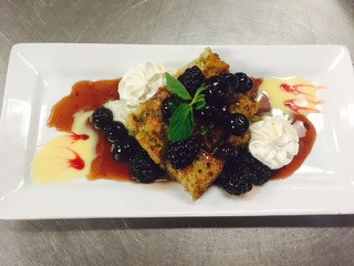Blueberry Brioche Bread Pudding