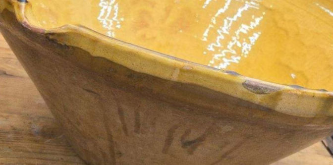 Round French Confit Bowl 9-1/2" high X 23-1/2"