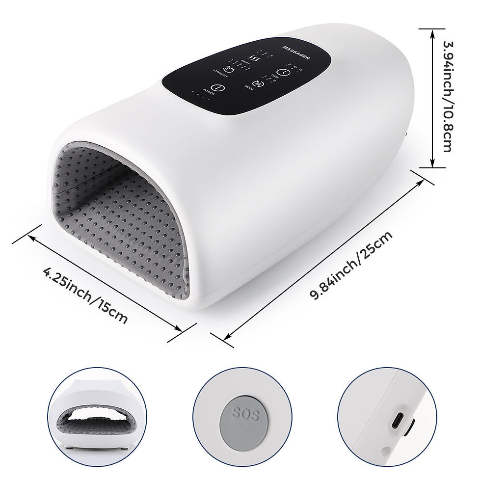 Thumbnail: 5 Level Smart Air Pressure Hand Massager Palm Acupoint Compression Vibration Hot