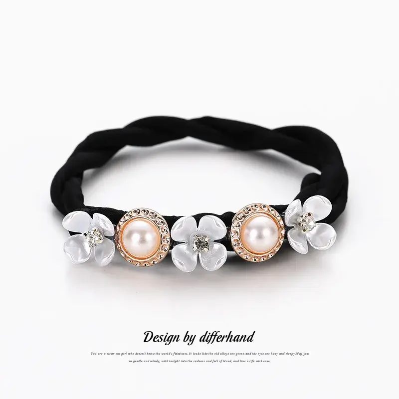 Thumbnail: Elegant Pearl Flower Bun Maker Korean Lazy Hair Curlers Styling Accessories Hair