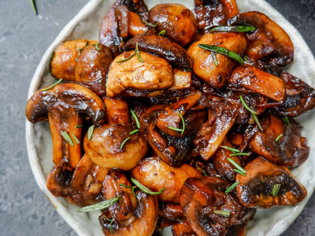 Maple Balsamic Mushrooms (Vegan Recipe)