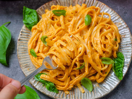 Creamy Vegan Roasted Red Pepper Pasta