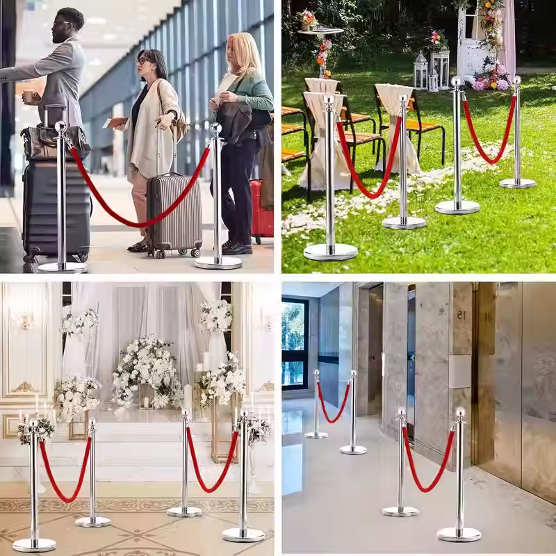 Thumbnail: Stanchion 4 pcs 2 ropes