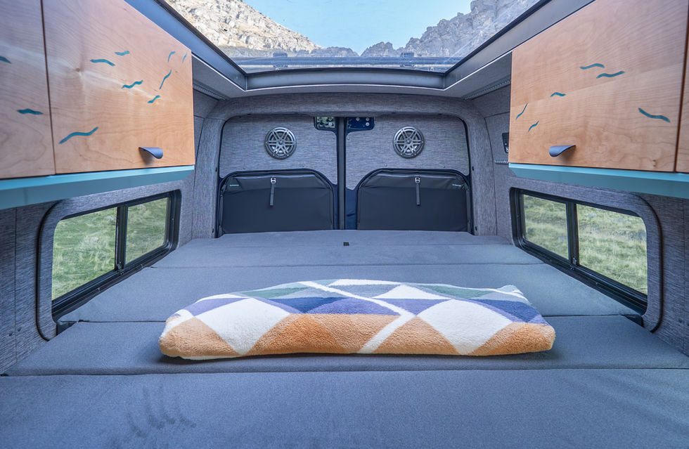 Off Highway Van Davey Jackson 170 Pro Camper Van Interior With 3' x 5' Panoramic Skylight
