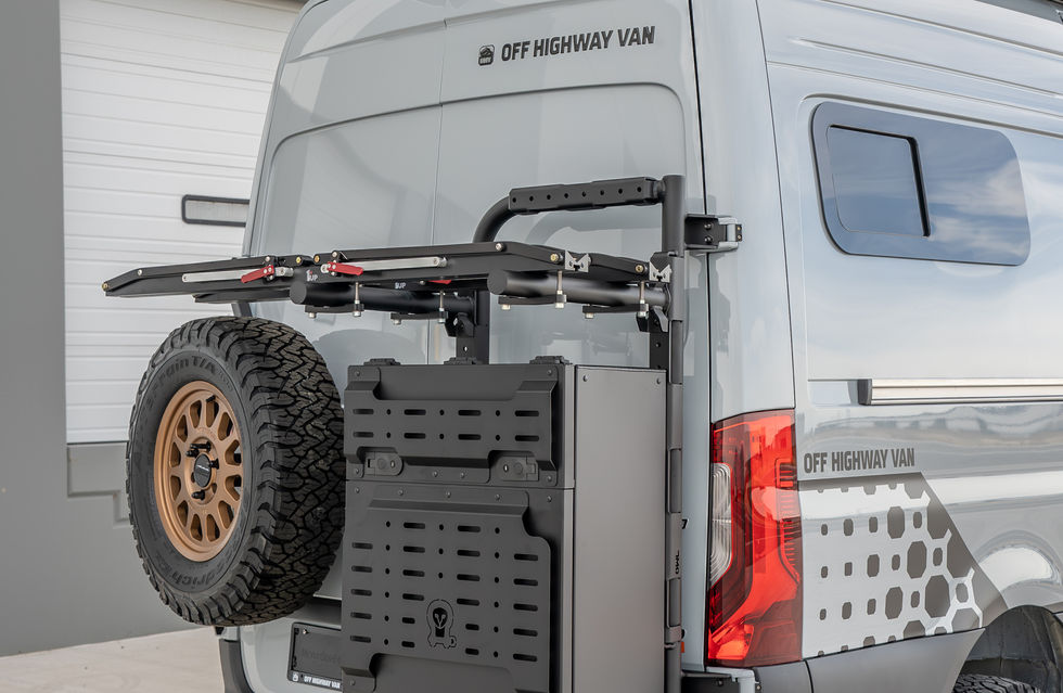 Davey Jackson 144 Pro-X Off-Grid Adventure Van With OWL Box and OneUp Bike Rack