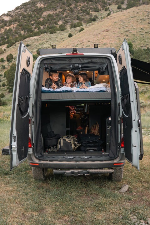 2026 Off Highway Van Davey Jackson 144 Offroad Off-Grid Mercedes Benz Sprinter Camper Van Storage + Gear Garage