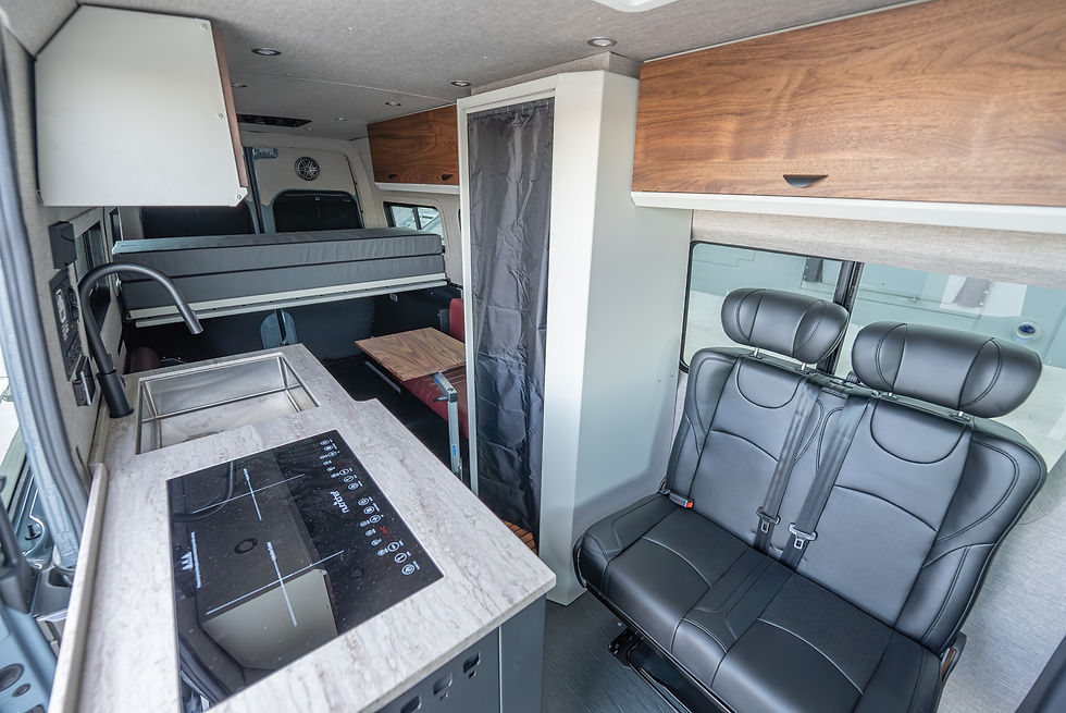 Privacy With Full-Height Enclosed Camper Van Shower