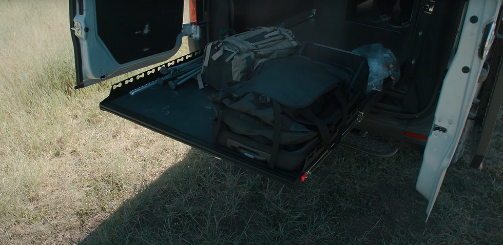 Supply Slider in a 2025 Davey Jackson 144 Pro-X Off-Grid Camper Van by Off Highway Van