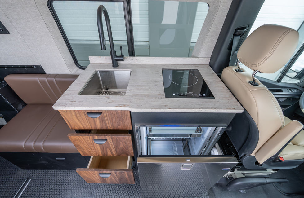 Sundance Kid 144 Pro Offroad Camper Van Kitchen by Off Highway Van