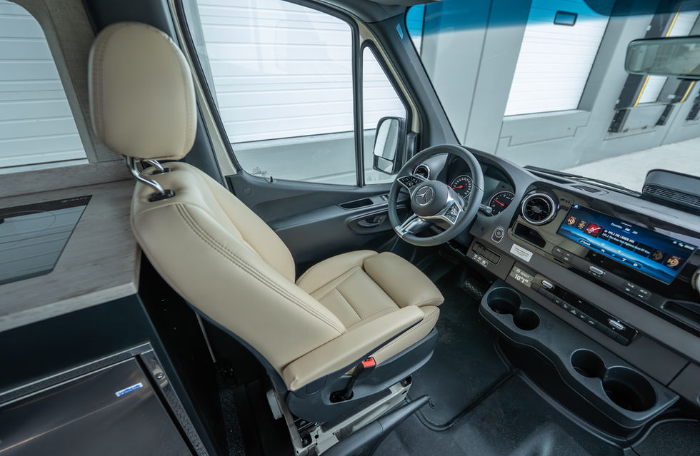 Sundance Kid 144 Pro Offroad Camper Van Custom Sprinter 2500  Front Seats by Off Highway Van