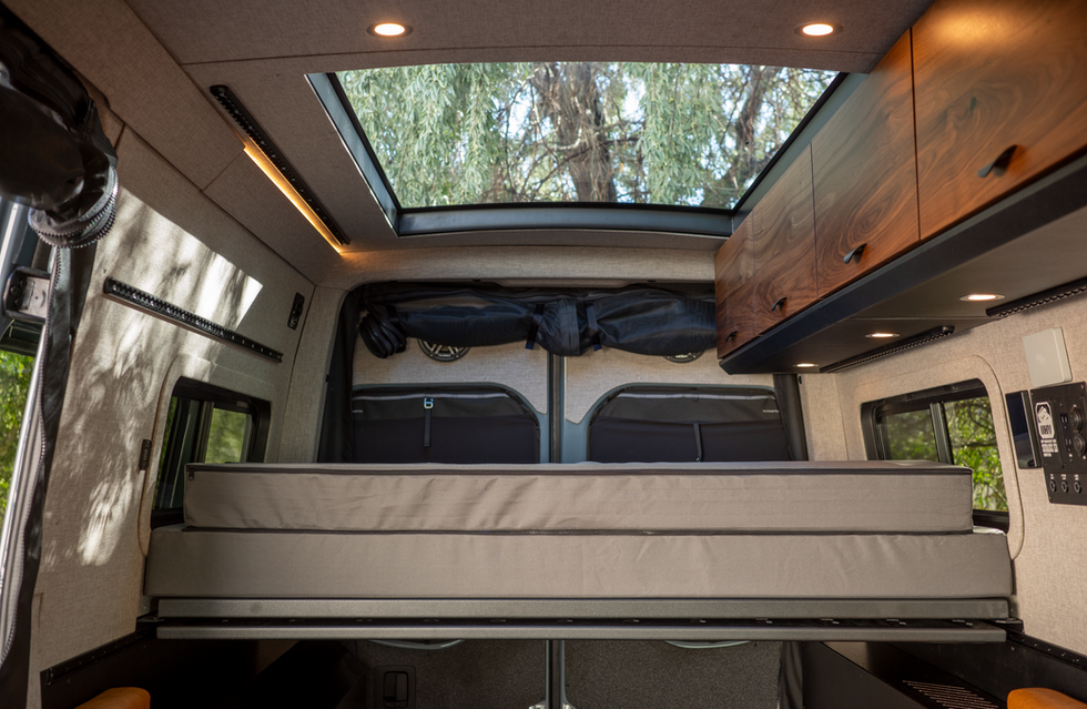 2026 Sundance Kid 144 Pro-X Luxury Adventure Van Expanding Bedframe Designed by Off Highway Van