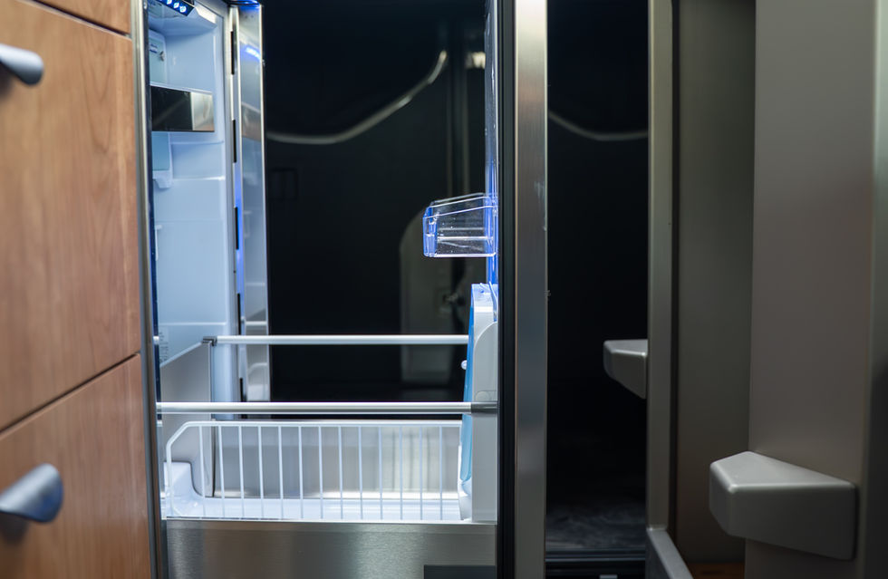 IsoTherm 130L Fridge in Davey Jackson 144 Pro-XR Camper Van Galley Kitchen