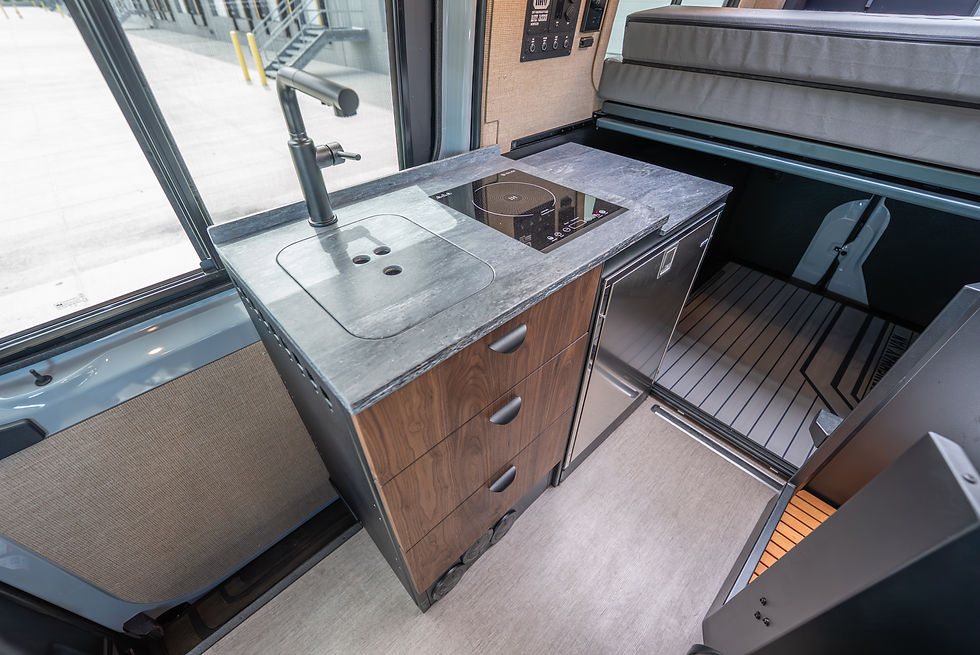 2025 Davey Jackson 144 Pro-X Off-Grid Camper Van Kitchen by Off Highway Van