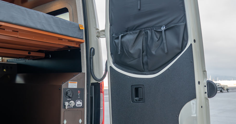 2025 Off Highway Van Davey Jackson 144 Pro Offroad Off-Grid Mercedes Sprinter Camper Van Door Storage