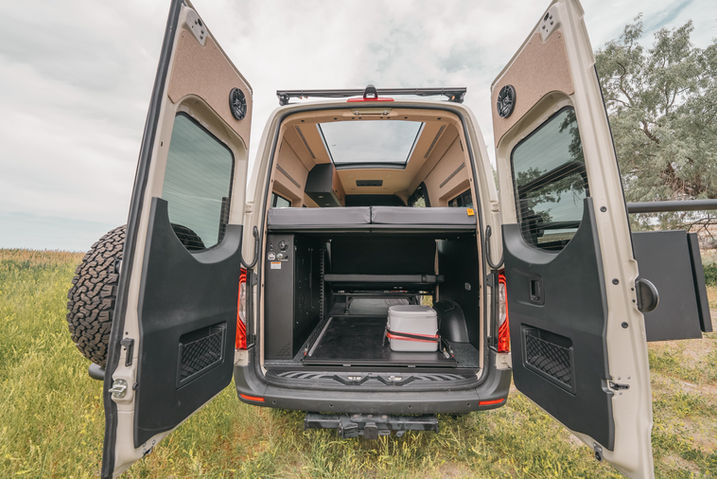 2026 Off Highway Van Doc Holliday 144 Offroad Off-Grid Mercedes Sprinter Camper Van Storage