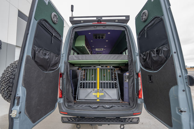 2026 Off Highway Van Sundance Kid 170 Offroad Off-Grid Mercedes Benz Sprinter Offroad Off-Grid Camper Van Storage Garage