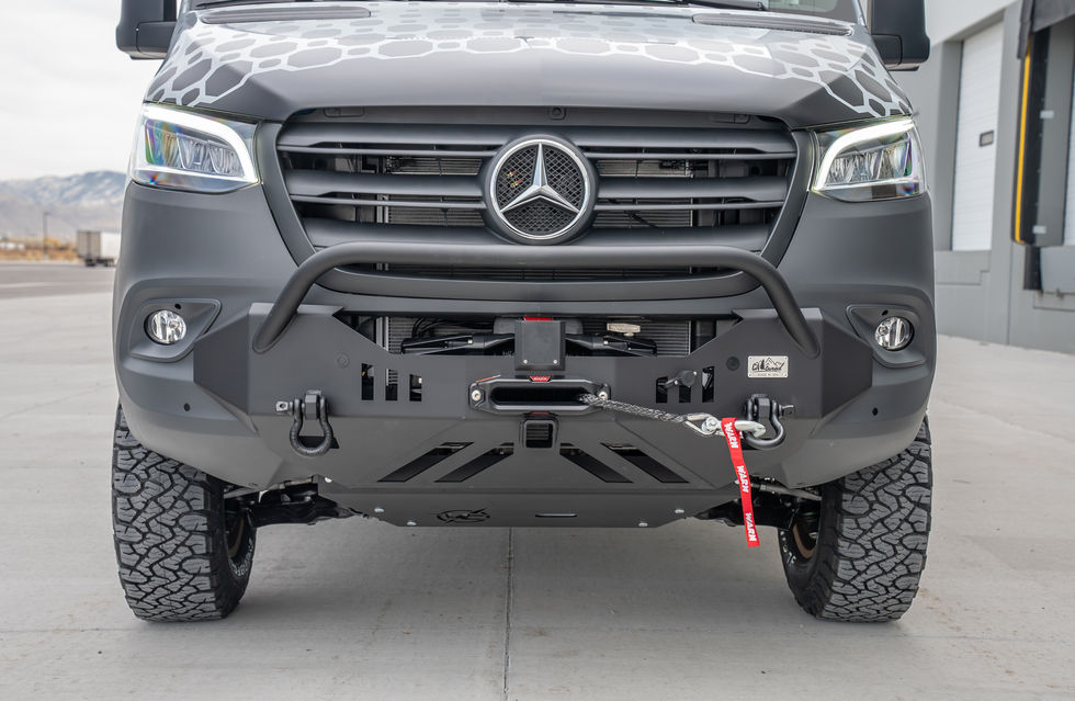 Davey Jackson 144 Pro-X Off-Grid Adventure Van With CATuned Bumper and Warn Winch