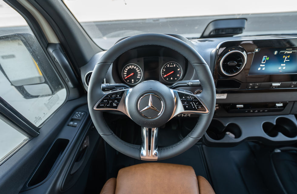 2025 Off Highway Van Sundance Kid 144 Pro-X Offroad Mercedes Sprinter Camper Van Steering Wheel