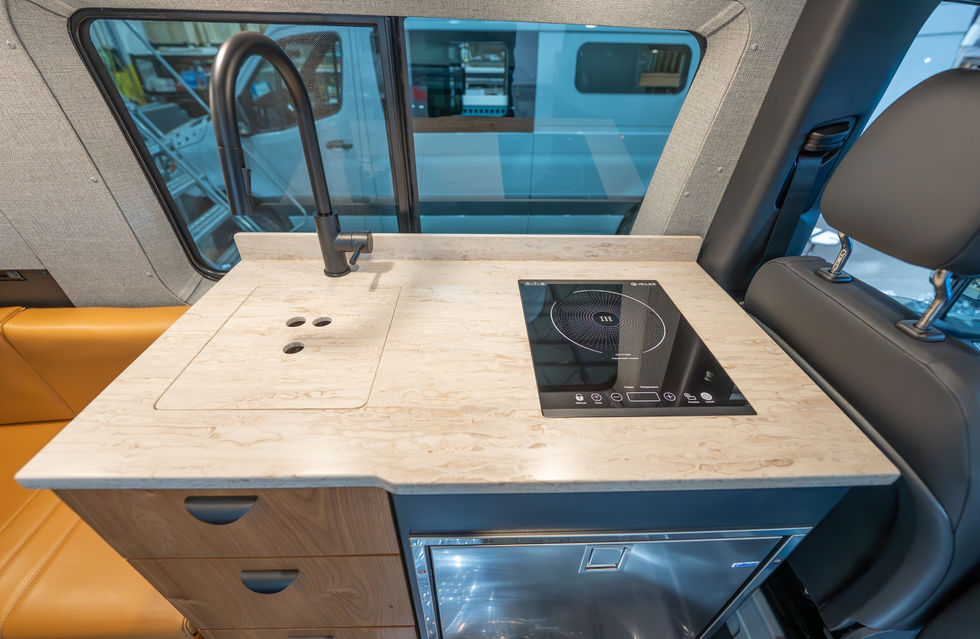 Sundance Kid 144 Pro Off-Grid Offroad Adventure Camper Van Galley Kitchen