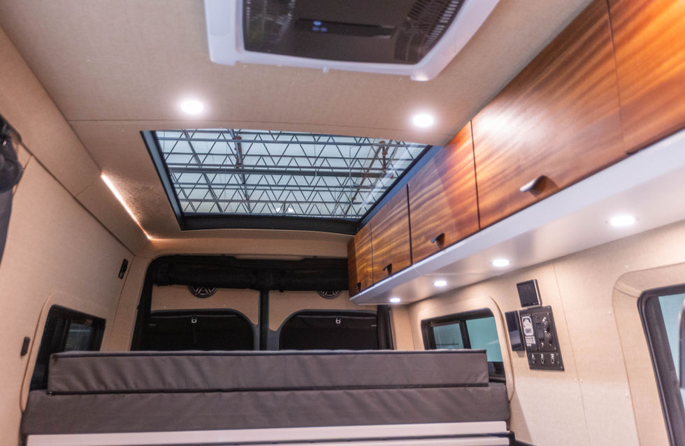 2026 Sundance Kid 144 Pro Luxury Off Road Camper Van Interior With Skylight Designed by Off Highway Van 