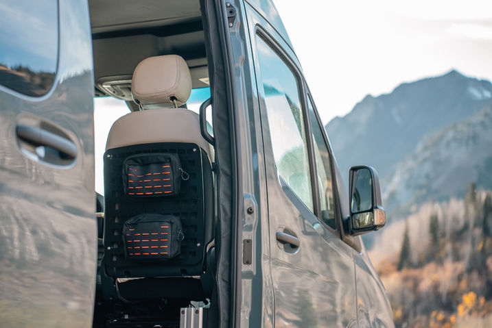 2026 Off Highway Van Doc Holliday 144 Offroad Off-Grid Mercedes Sprinter Camper Van Seatback Storage