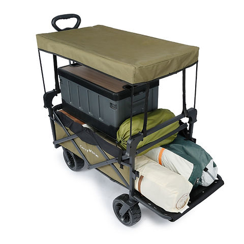 kuhuuru outdoor 屋根付 キャリーワゴン 起ら 折りたたみ式