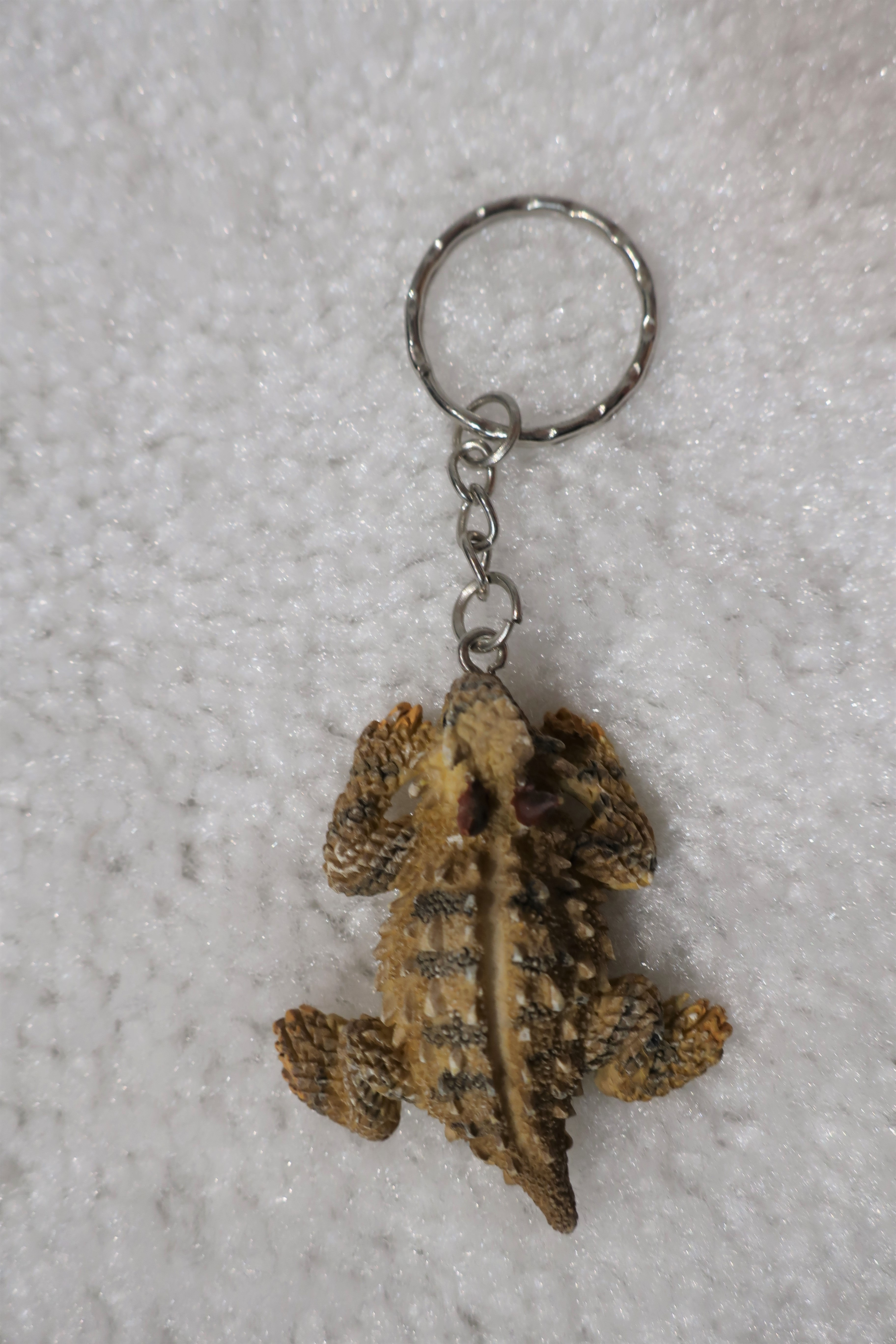 Polyresin Horned Toad Key Chain