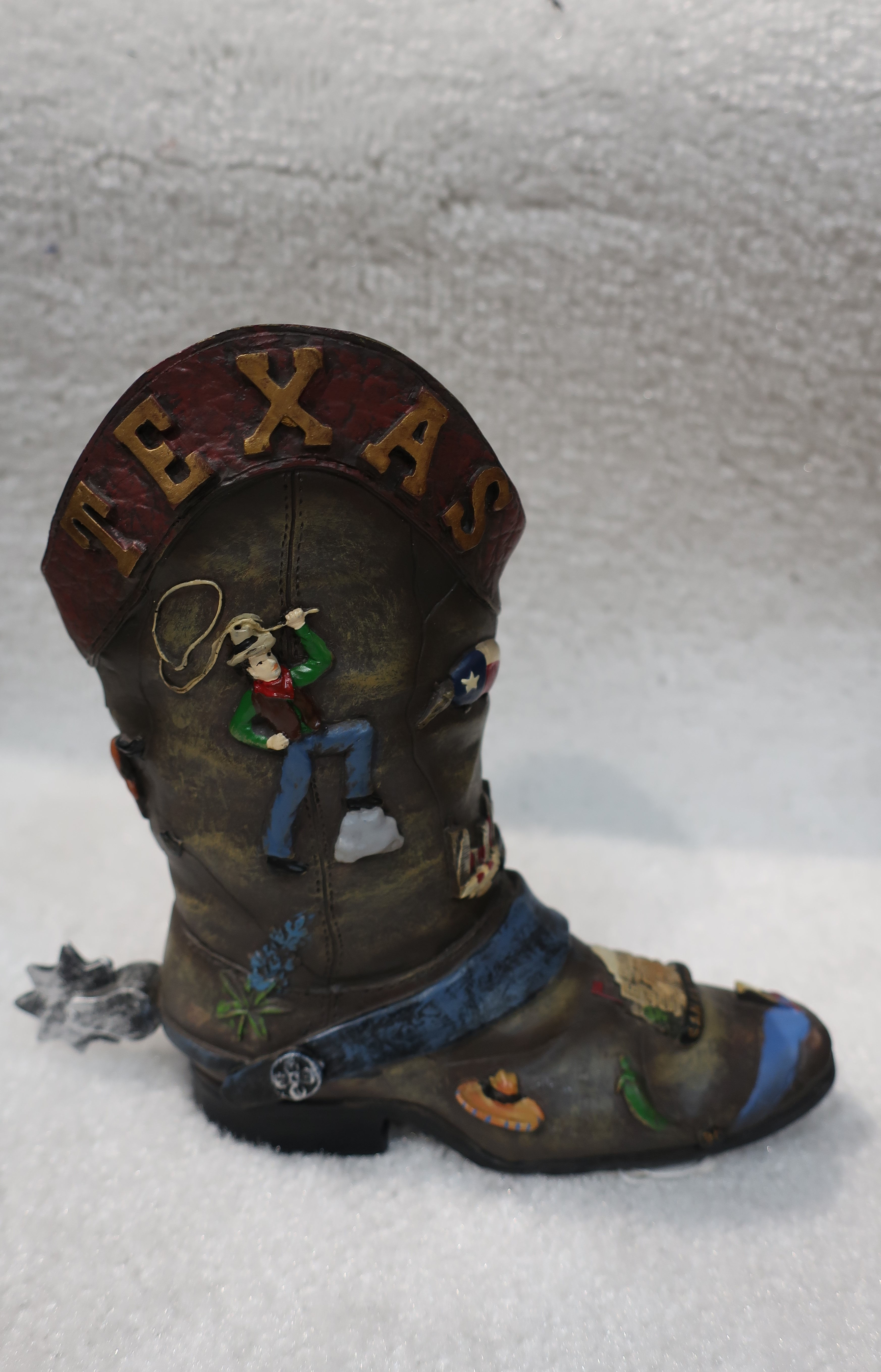 Polyresin Map Boot Bank