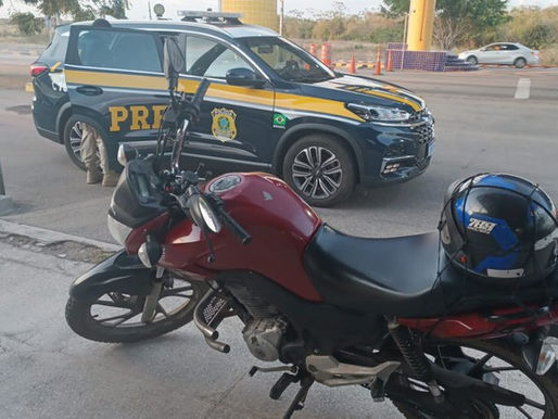 Motocicleta roubada é recuperada e condutor é preso pela PRF em São Gonçalo do Amarante/RN