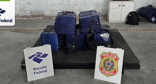 Receita Federal realiza busca aduaneira em navio atracado no Porto de Santos e identifica contêiner contaminado com 289 kg de cocaína