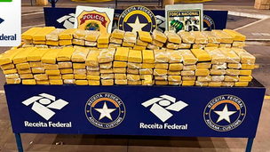 Operação conjunta entre Receita Federal, Polícia Federal e Força Nacional apreende 184 kg de maconha na Ponte Internacional da Amizade