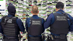 Operação Oitentão: Receita Federal apreende cerca de R$ 3 milhões em calçados falsificados em Maceió/AL