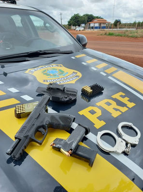 PRF apreende arma de fogo e munições, em Dom Eliseu/PA